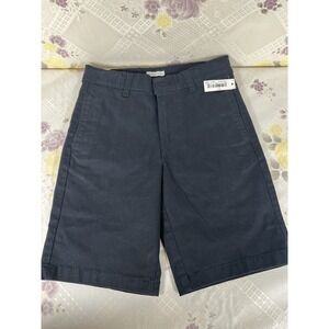 Essentials Boys' Uniform Woven Flat-Front Shorts, Navy, Size 8years